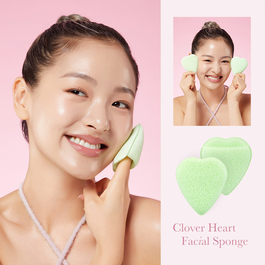 Clover Heart Facial Sponge R7