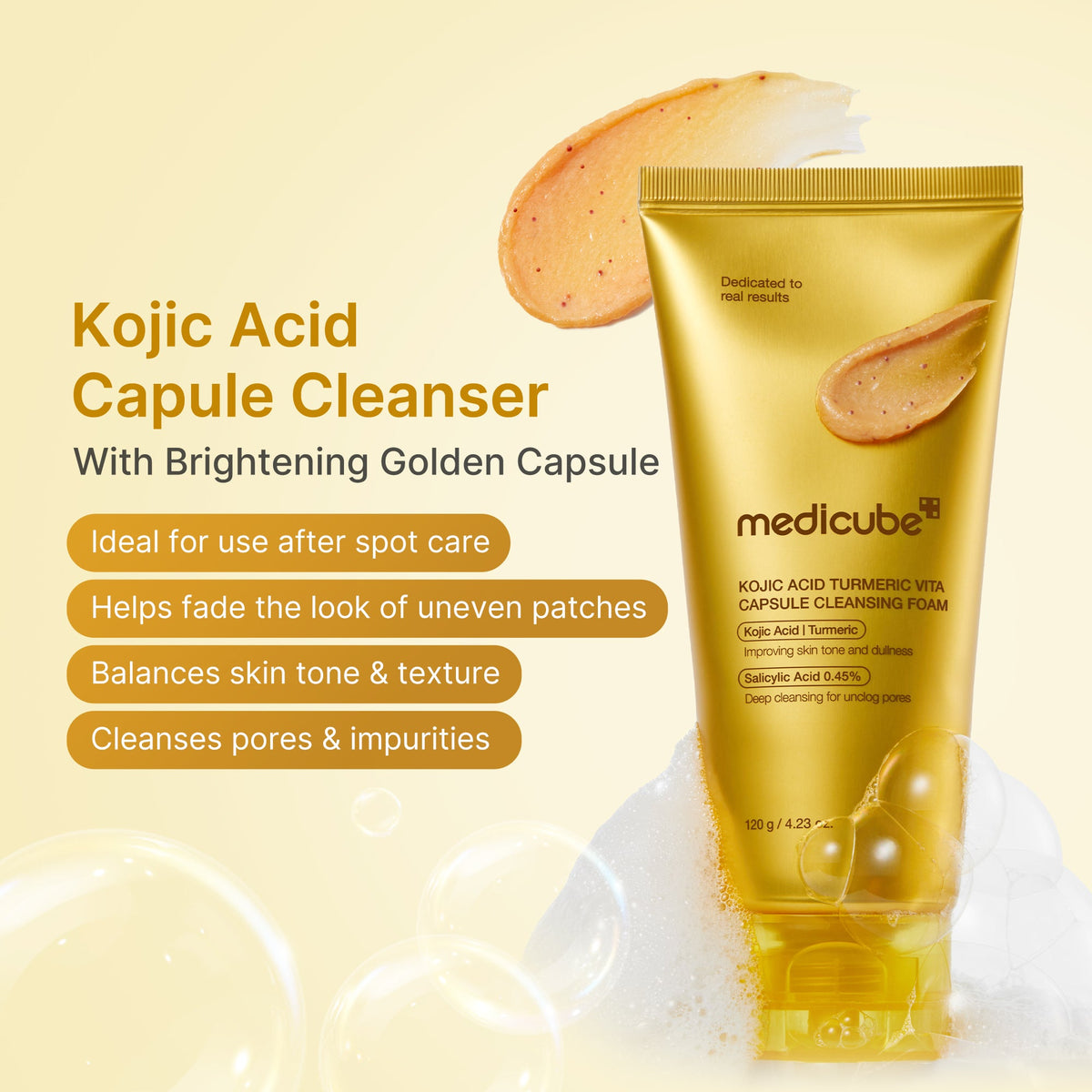 Kojic Acid Turmeric Vita Capsule Foam Cleanser P7