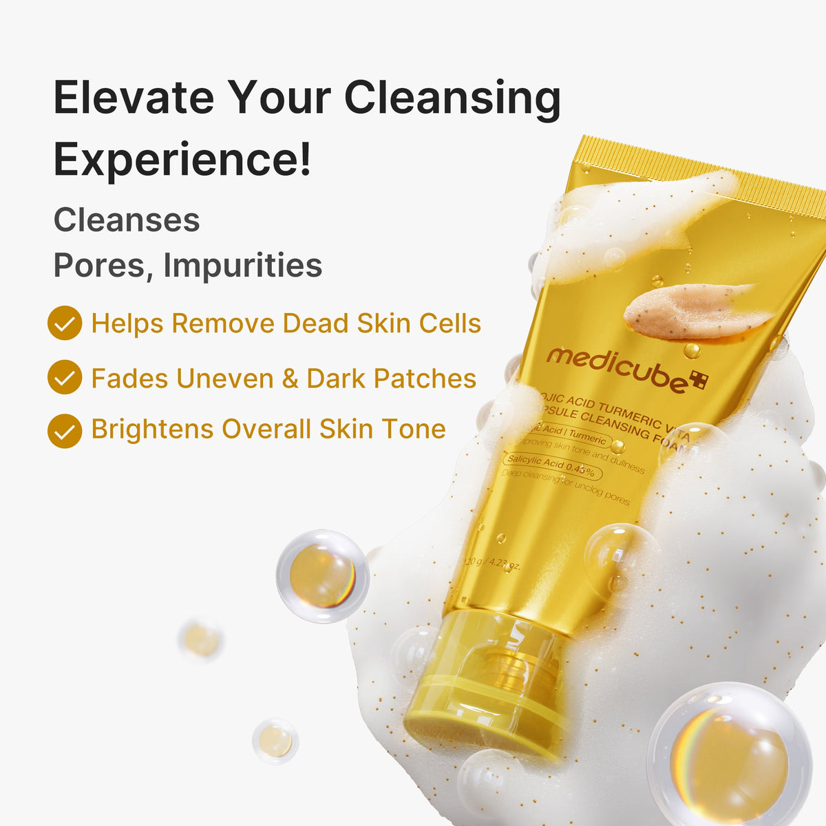 Kojic Acid Turmeric Vita Capsule Foam Cleanser P7