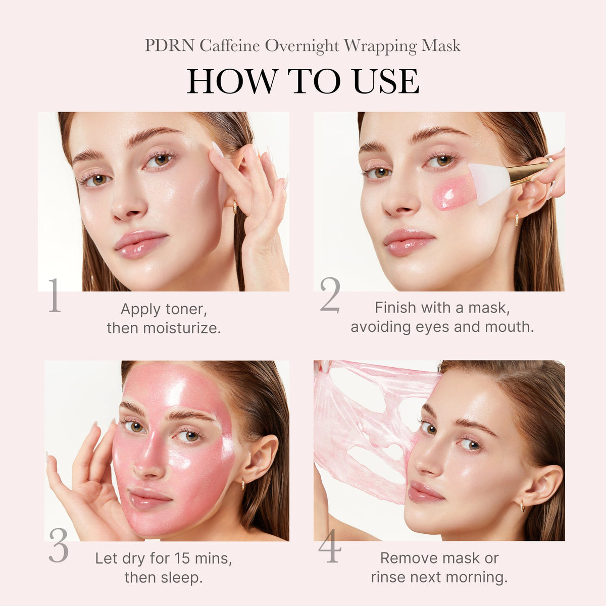 PDRN Pink Caffeine Overnight Wrapping Mask K0