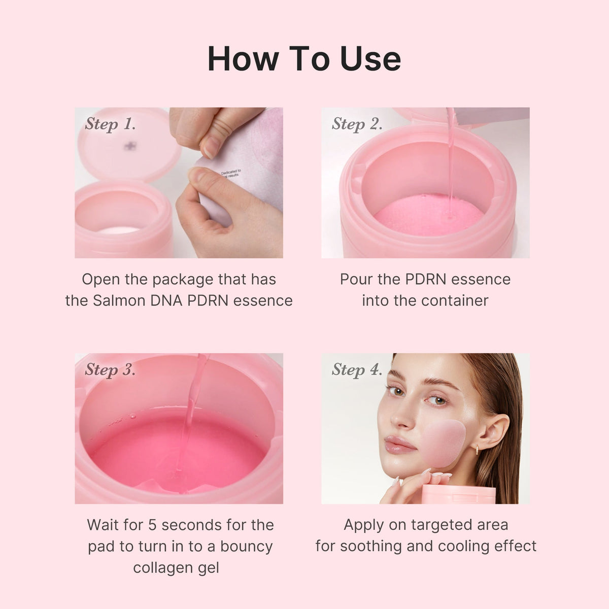 PDRN Pink Collagen Gel Toner Pad A1